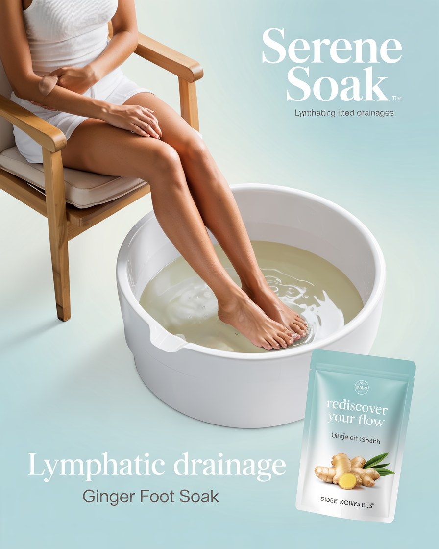 Lymphatic Drainage Ginger Foot Soak for Swollen Legs and Detox