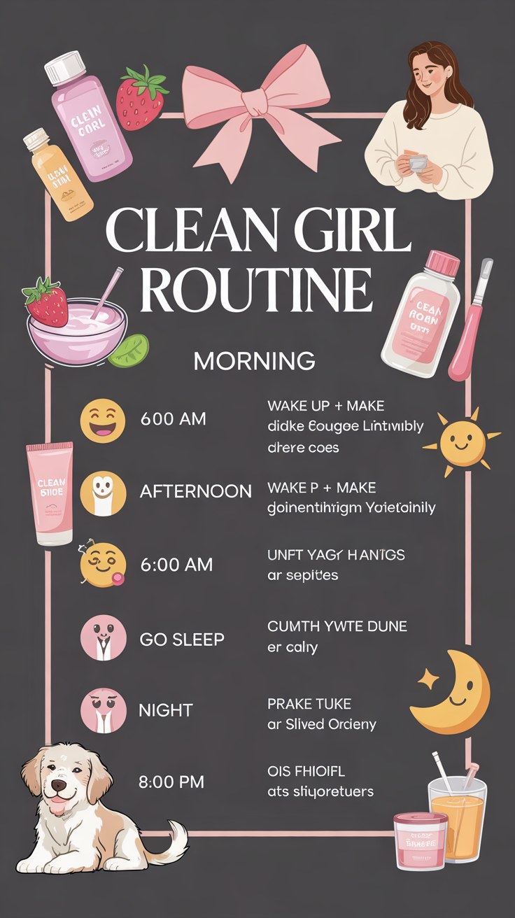 Clean Girl Morning and Night Routine for Self-Care and Pampering