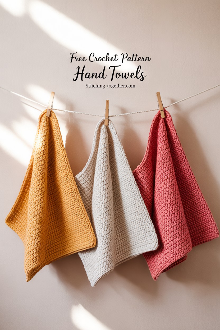 Easy Crochet Hand Towel Pattern Free DIY Bathroom Luxury