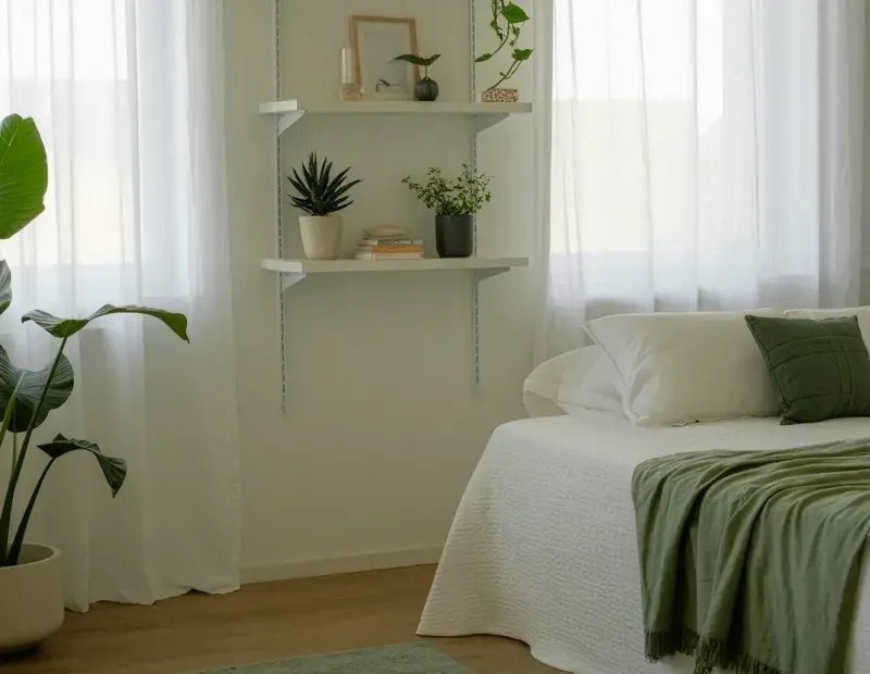 Sage Green Bedroom Rug Ideas for a Serene Plant-Filled Space