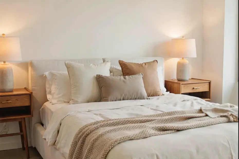 My bedroom before & after 🛏️ how a cozy rug + neutral bedding made all the difference