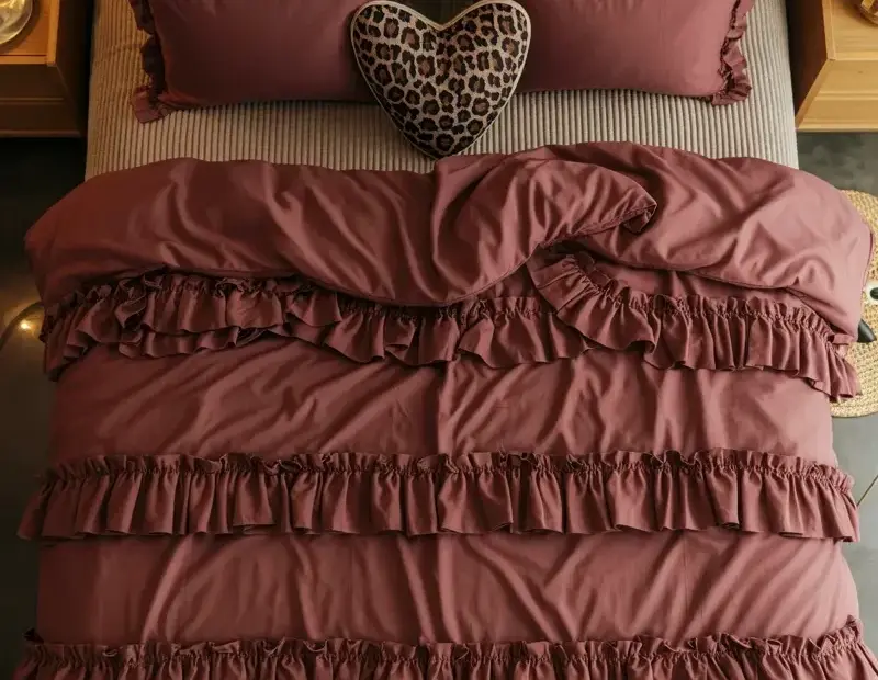 The Ruffled Duvet Mistake Everyone Makes | Burgundy Bedding Styling